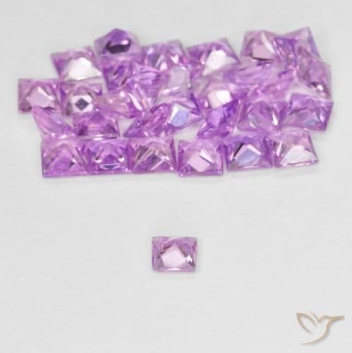 2.57ct Natural Light Purple Sapphire, Square, 2.5x2.4 mm