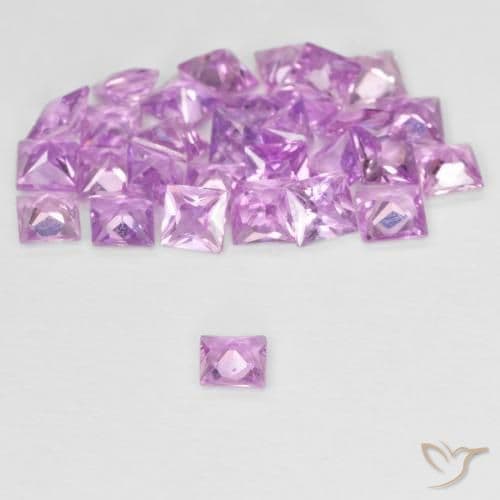 2.56ct Natural Light Pink Sapphire, Square, 2.5x2.5 mm