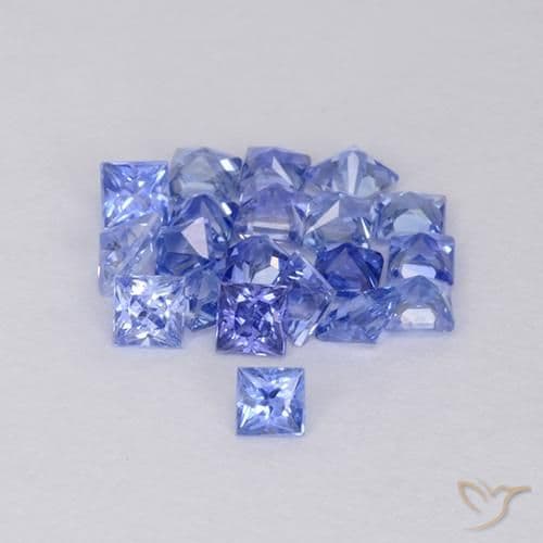 1.82ct Natural Light Blue Sapphire, Square, 2.1x2.1 mm