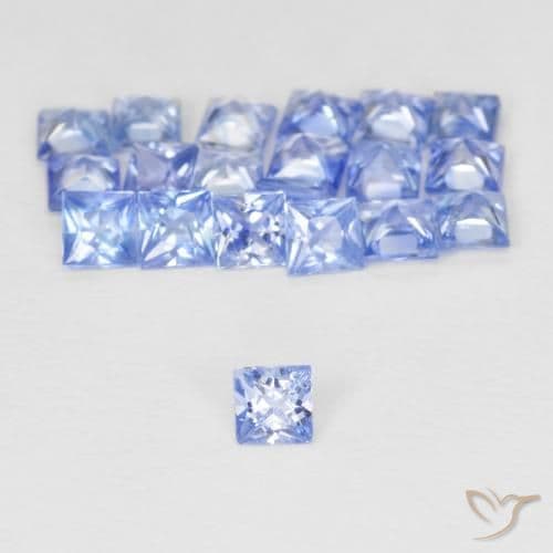 1.69ct Natural Pastel Blue Sapphire, Square, 2.4x2.4 mm