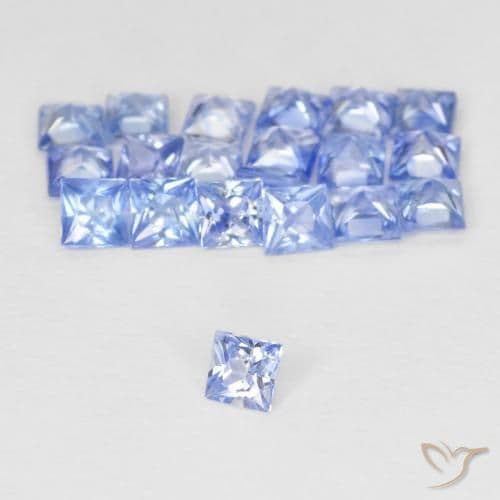 1.69ct Natural Pastel Blue Sapphire, Square, 2.4x2.4 mm