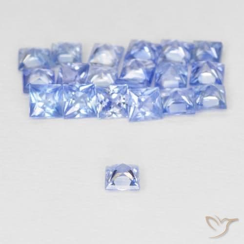 1.69ct Natural Pastel Blue Sapphire, Square, 2.4x2.4 mm