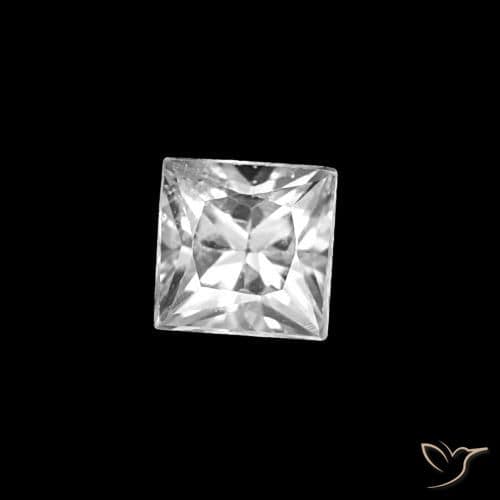 1.40ct Natural Clear White Sapphire, Square, 2.7x2.7 mm