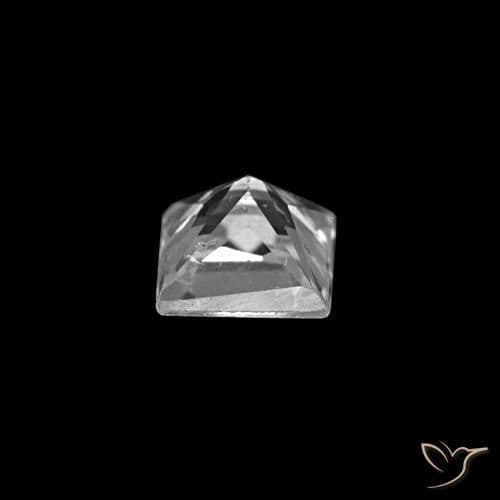 1.40ct Natural Clear White Sapphire, Square, 2.7x2.7 mm