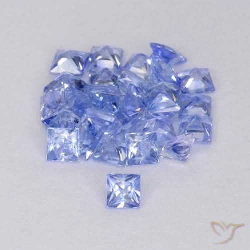 1.82ct Natural Light Blue Sapphire, Square, 2.1x2.1 mm