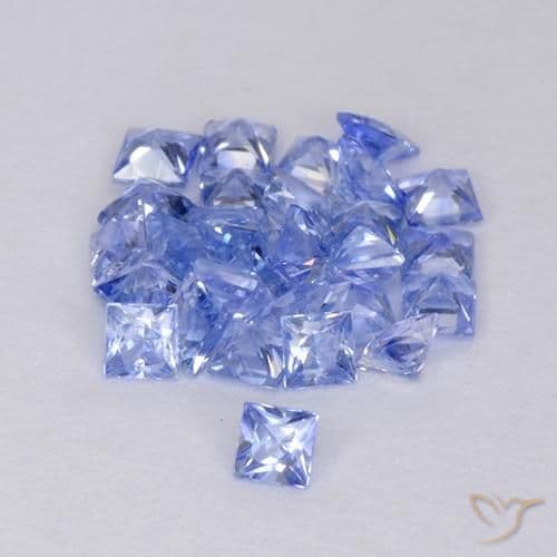 1.82ct Natural Light Blue Sapphire, Square, 2.1x2.1 mm
