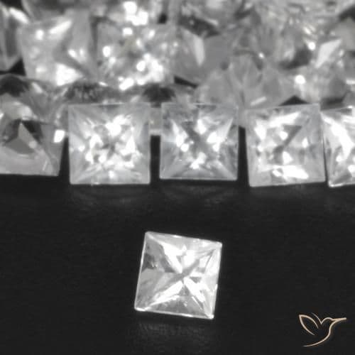 2.51ct Natural White Sapphire, Square, 2.3x2.2 mm