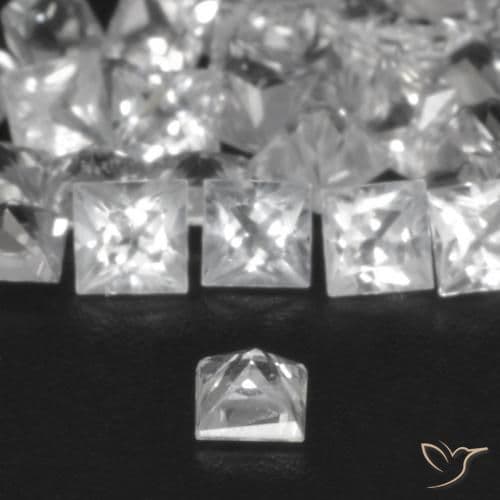 2.51ct Natural White Sapphire, Square, 2.3x2.2 mm