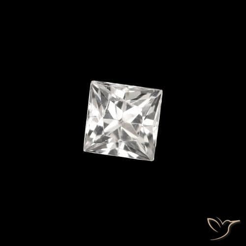 1.28ct Natural White Sapphire, Square, 2.7x2.6 mm