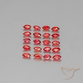 2.35ct Natural Fire Red Sapphire, Marquise, 3.9x2.2 mm