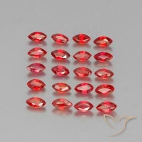 2.35ct Natural Fire Red Sapphire, Marquise, 3.9x2.2 mm