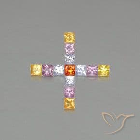 8.29ct Natural Multicolor Sapphire, Square, 2.7x2.7 mm