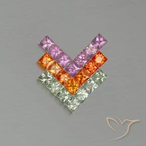 8.29ct Natural Multicolor Sapphire, Square, 2.7x2.7 mm