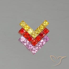 5.29ct Natural Multicolor Sapphire, Square, 2.6x2.6 mm