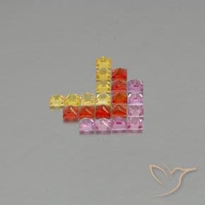 2.72ct Natural Multicolor Sapphire, Square, 2.6x2.6 mm