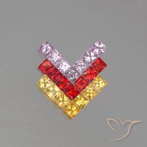 3.09ct Natural Multicolor Sapphire, Square, 2.8x2.8 mm
