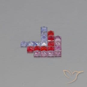 2.71ct Natural Multicolor Sapphire, Square, 2.7x2.6 mm