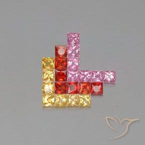 3.09ct Natural Multicolor Sapphire, Square, 2.8x2.8 mm
