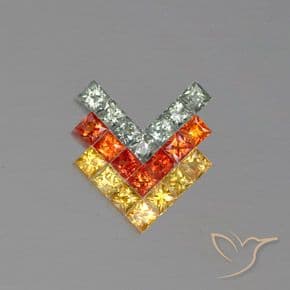 2.79ct Natural Multicolor Sapphire, Square, 2.7x2.7 mm