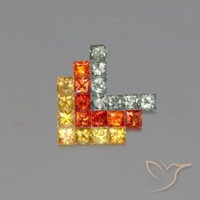 2.79ct Natural Multicolor Sapphire, Square, 2.7x2.7 mm