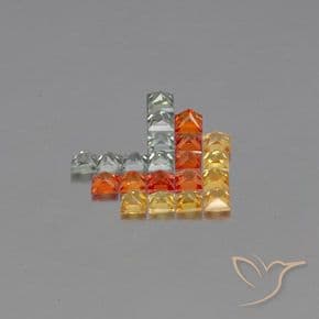 2.79ct Natural Multicolor Sapphire, Square, 2.7x2.7 mm