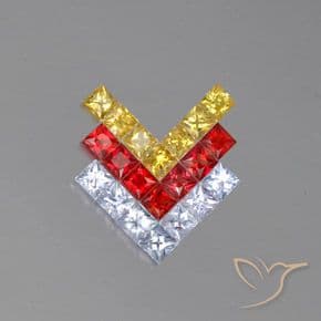 2.66ct Natural Multicolor Sapphire, Square, 2.9x2.9 mm