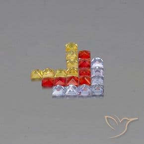 2.89ct Natural Multicolor Sapphire, Square, 2.8x2.8 mm