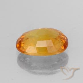 3.03ct Natural Bright Orange Sapphire, Oval Cut, 10x7.5 mm