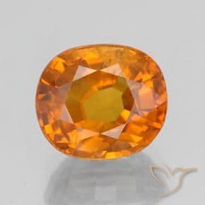 3.23ct Natural Bright Orange Sapphire, Oval Cut, 8.6x7.5 mm