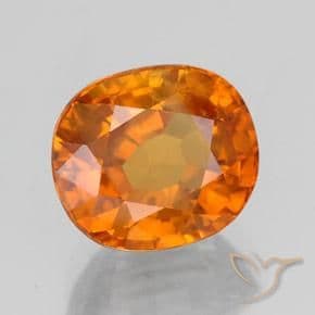 3.23ct Natural Bright Orange Sapphire, Oval Cut, 8.6x7.5 mm