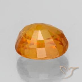 3.23ct Natural Bright Orange Sapphire, Oval Cut, 8.6x7.5 mm