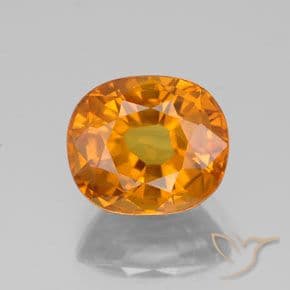 3.27ct Natural Medium Orange Sapphire, Oval Cut, 8.8x7.5 mm