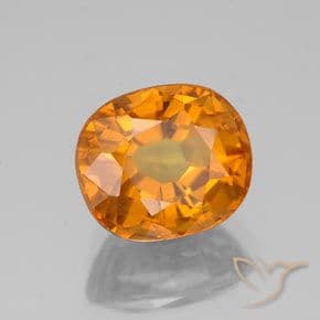 3.27ct Natural Medium Orange Sapphire, Oval Cut, 8.8x7.5 mm