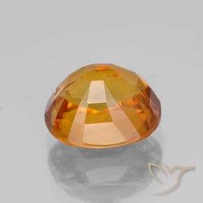 3.27ct Natural Medium Orange Sapphire, Oval Cut, 8.8x7.5 mm