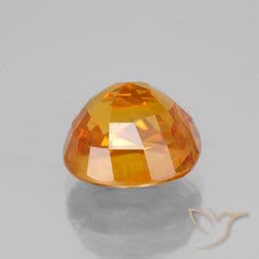 3.53ct Natural Apricot Orange Sapphire, Oval Cut, 8.6x7.8 mm