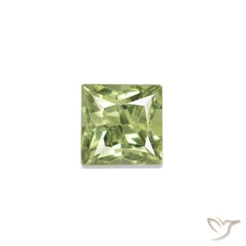 2.52ct Natural Warm Green Sapphire, Square, 2.6x2.5 mm