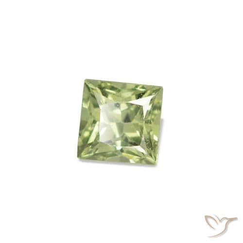 2.52ct Natural Warm Green Sapphire, Square, 2.6x2.5 mm