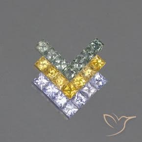 3.09ct Natural Multicolor Sapphire, Square, 2.8x2.8 mm