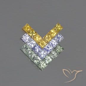 3.14ct Natural Multicolor Sapphire, Square, 2.7x2.6 mm