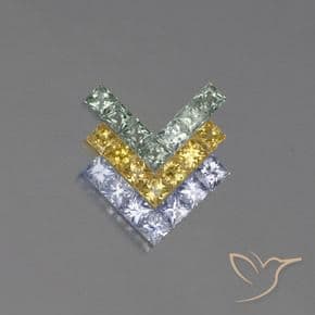 2.01ct Natural Multicolor Sapphire, Square, 2.7x2.7 mm