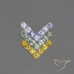 2.79ct Natural Multicolor Sapphire, Square, 2.7x2.7 mm