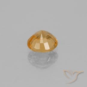 0.86ct Natural Medium Golden Sapphire, Round Cut, 5.49 mm
