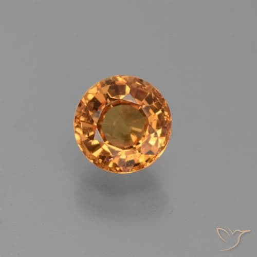 2.79ct Natural Fire Orange Sapphire, Round Cut, 4.91 mm