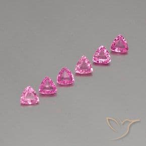 1.51ct Natural Intense Pink Sapphire, Trillion, 4.1x4 mm