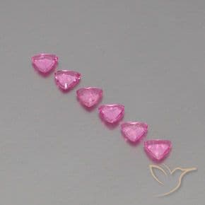 1.51ct Natural Intense Pink Sapphire, Trillion, 4.1x4 mm