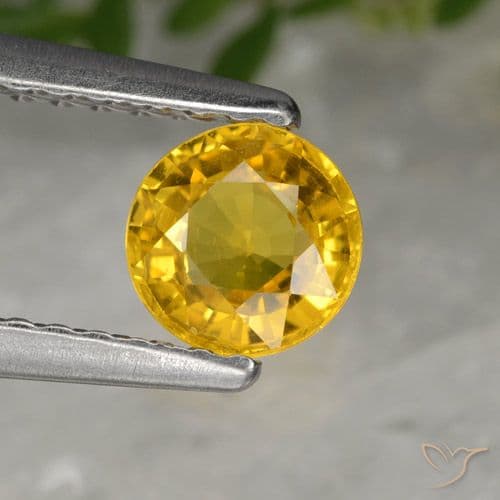 2.45ct Natural Dark Orange Sapphire, Round Cut, 4.80 mm