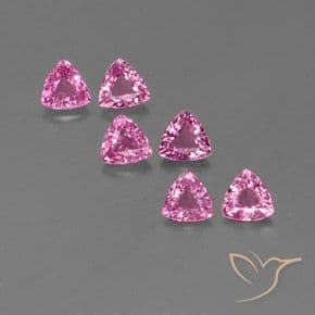 1.60ct Royal Purple Pink Sapphire, Trillion, 4.1x4 mm