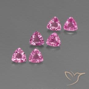 1.60ct Royal Purple Pink Sapphire, Trillion, 4.1x4 mm