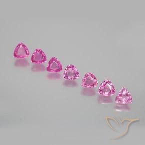 1.73ct Natural Intense Pink Sapphire, Trillion, 3.9x3.8 mm