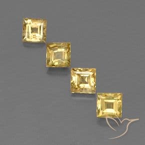 2.24ct Natural Golden Orange Sapphire, Square, 4.2x4.2 mm